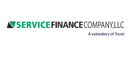 The image shows the logo of Service Finance Company, LLC, a subsidiary of Truist, with text in green and black.